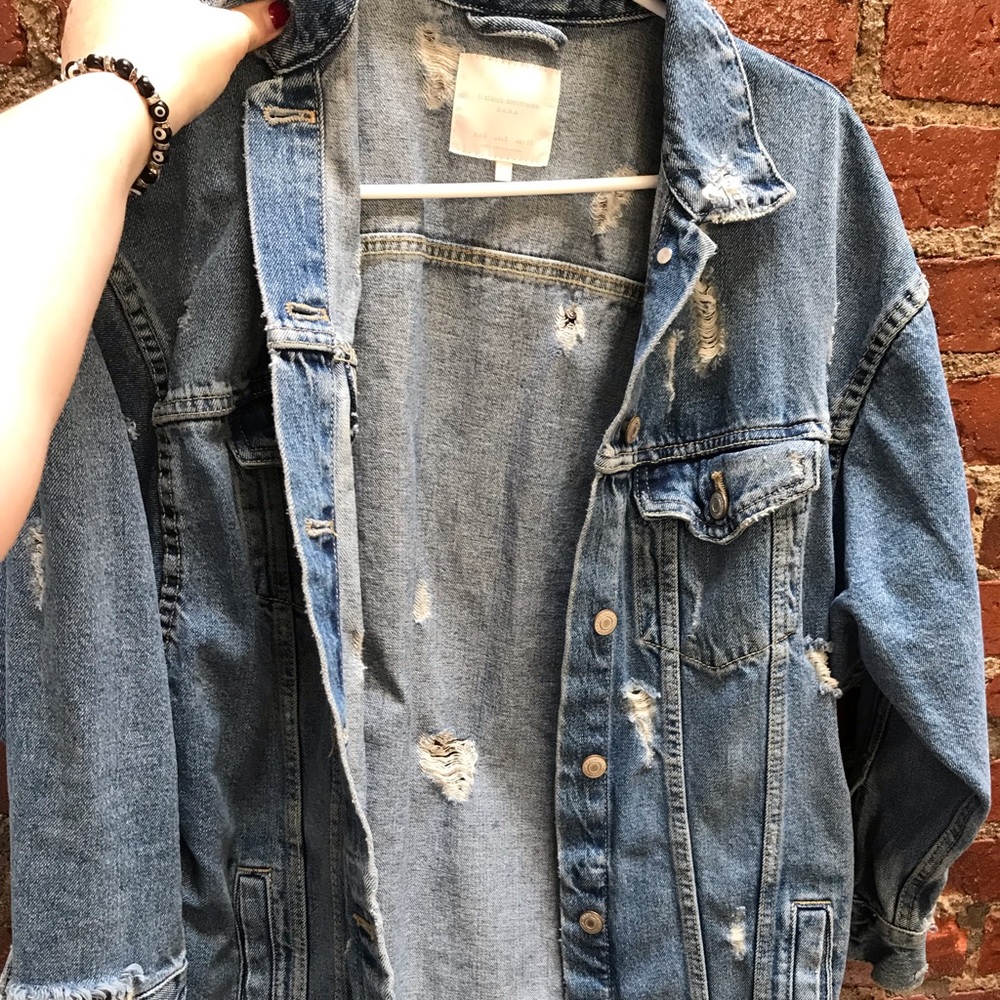 Long Denim Jacket from Zara